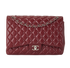 Maxi Classic Double Flap, &pound;4,500, Handbags, Burgundy, Caviar Leather, Front view